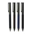 Custom logo metal pen soft touch promotional ballpoint pen rollerball pen business gift set